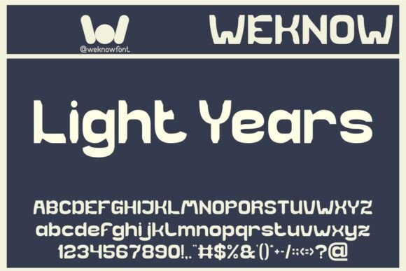 Light Years Font: A Stylized Display Typeface for Campaigns