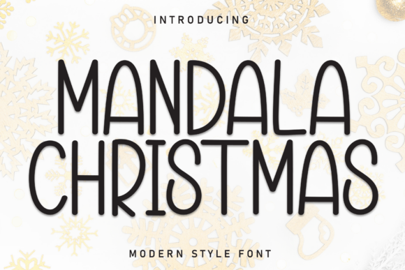 Mandala Christmas: A Handwritten Display Font for Editorial Design