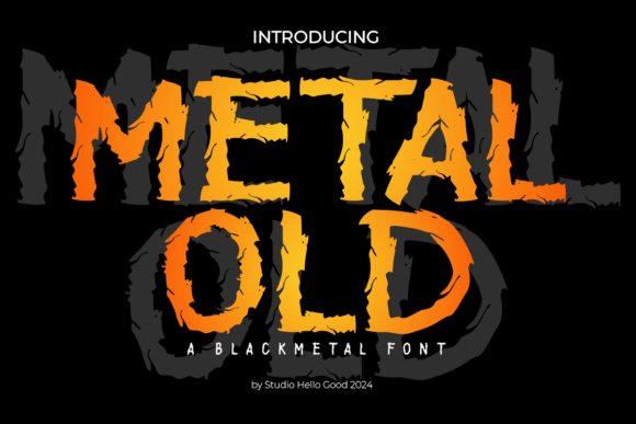 Metal Old Font: Gritty Display Type for Handmade Products