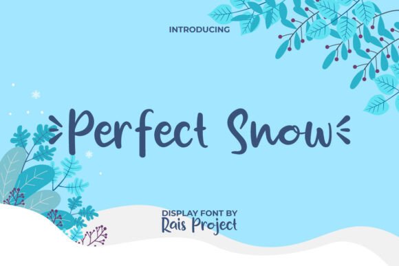 Perfect Snow Font: A Handwritten Display Typeface for Crafters and Sellers