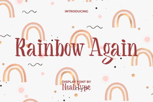 Rainbow Again Font: A Playful Display Typeface for Campaign Design