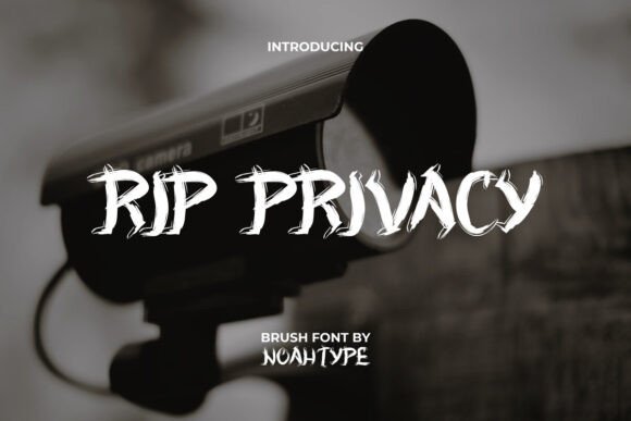 Rip Privacy: A Metal Grunge Display Font for Editorial Storytelling
