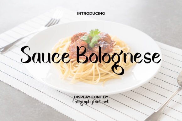 Sauce Bolognese: A Display Font That Elevates Digital Branding