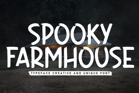 Spooky Farmhouse: A Playful Brush Display Font for Digital Design